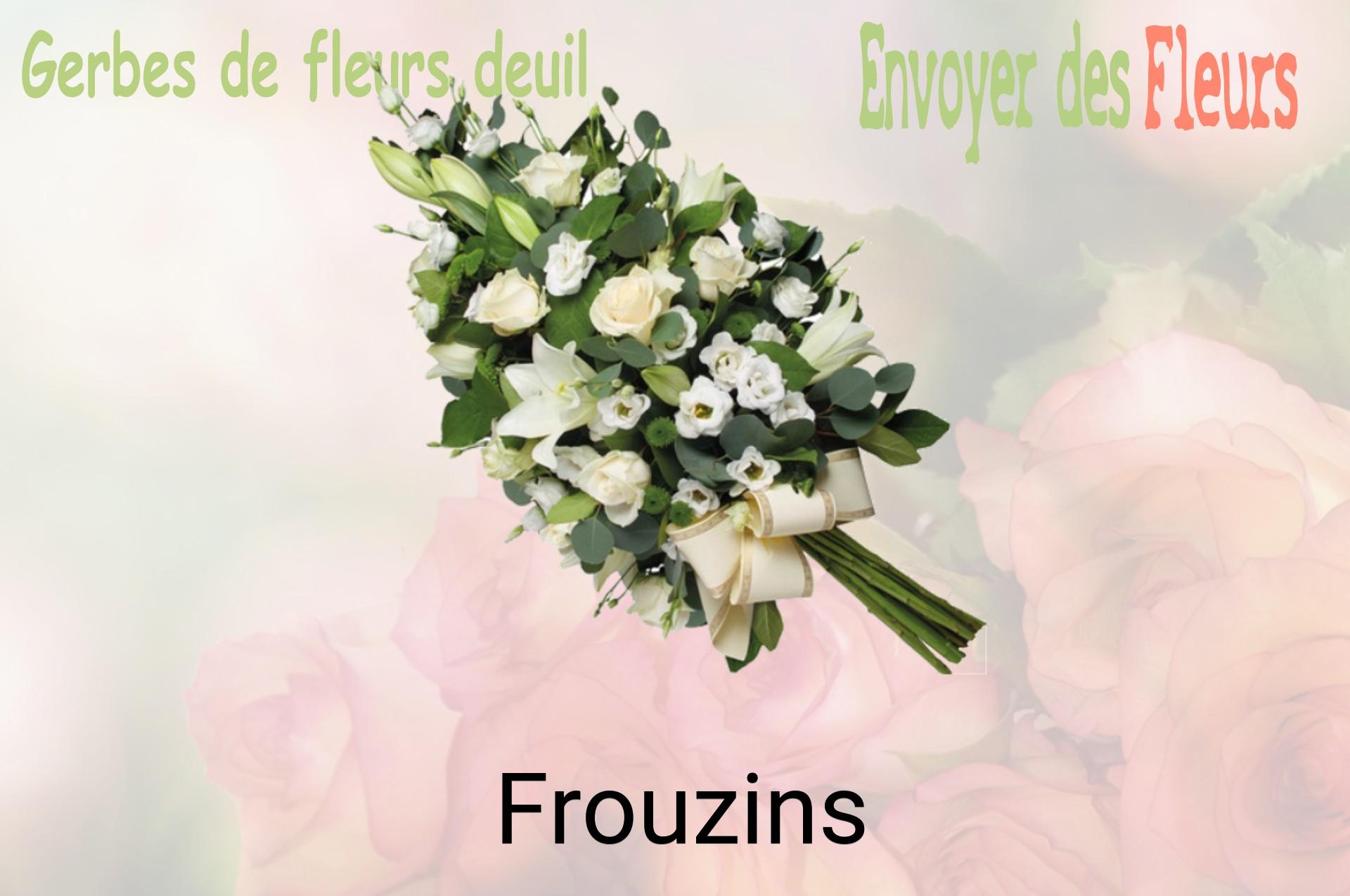 Gerbe de fleurs de deuil livrée à Frouzins